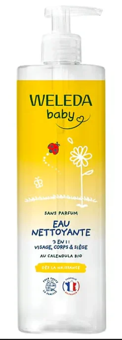 Eau nettoyante baby Weleda - flacon-pompe de 400ml