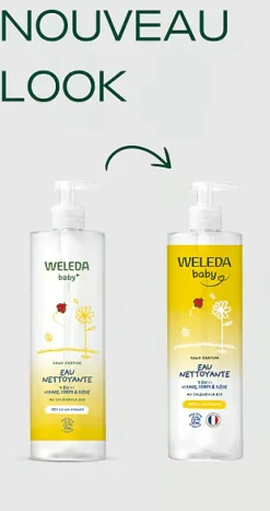 Eau nettoyante baby Weleda - flacon-pompe de 400ml