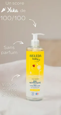 Eau nettoyante baby Weleda - flacon-pompe de 400ml