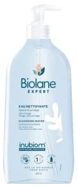 Eau nettoyante sans rinçage Biolane Expert - flacon-pompe de 500 ml
