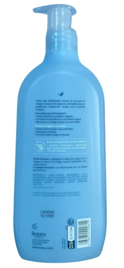 Eau nettoyante sans rinçage Biolane - flacon-pompe de 750ml offre spéciale