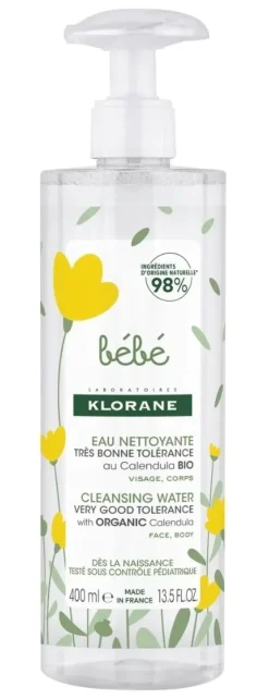 Eau nettoyante sans rinçage Klorane Bébé