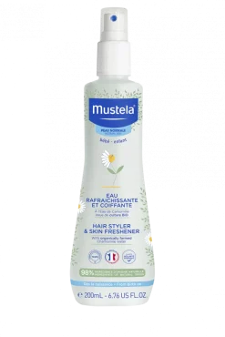 Eau rafraîchissante et coiffante Mustela - spray de 200 ml