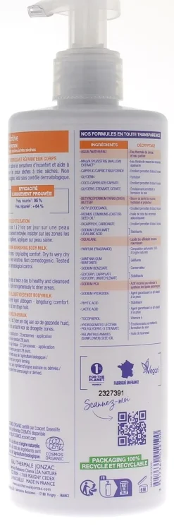 Eau thermale Jonzac Lait nourrissant Nutritive Léa Nature - flacon-pompe de 400ml
