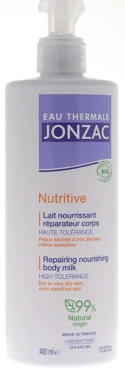 Eau thermale Jonzac Lait nourrissant Nutritive Léa Nature - flacon-pompe de 400ml