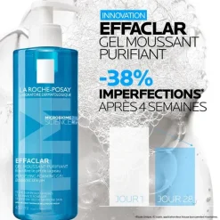 Effaclar gel moussant purifiant peaux grasses et sensibles La Roche-Posay