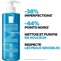 Effaclar gel moussant purifiant peaux grasses et sensibles La Roche-Posay