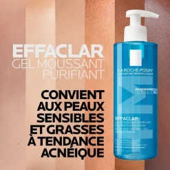 Effaclar gel moussant purifiant peaux grasses et sensibles La Roche-Posay