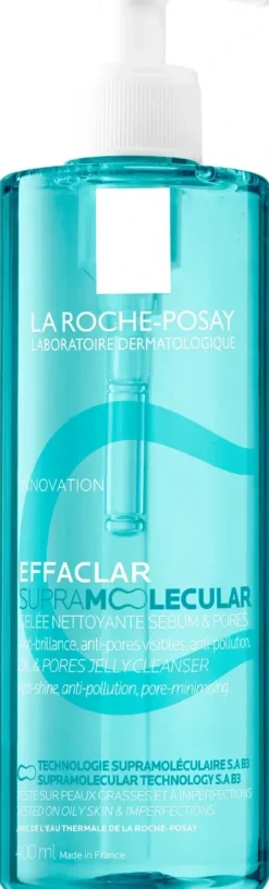Effaclar SupraMolecular gelée nettoyante sébum et pores La Roche-Posay - flacon-pompe de 400ml