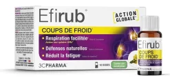 Efirub Coups de froid saveur pin eucalyptus 3C Pharma - boîte de 10 unidoses de 10ml