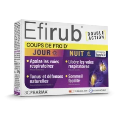 Efirub jour/nuit 3C Pharma - boîte de 15 gélules + 5 comprimés