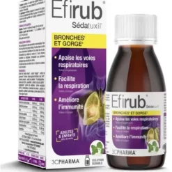 Efirub Sédatuxil bronches et gorge sirop 3C Pharma - flacon de 125 ml