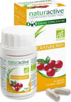Elusanes Cranberry bio Naturactive - boîte de 60 gélules