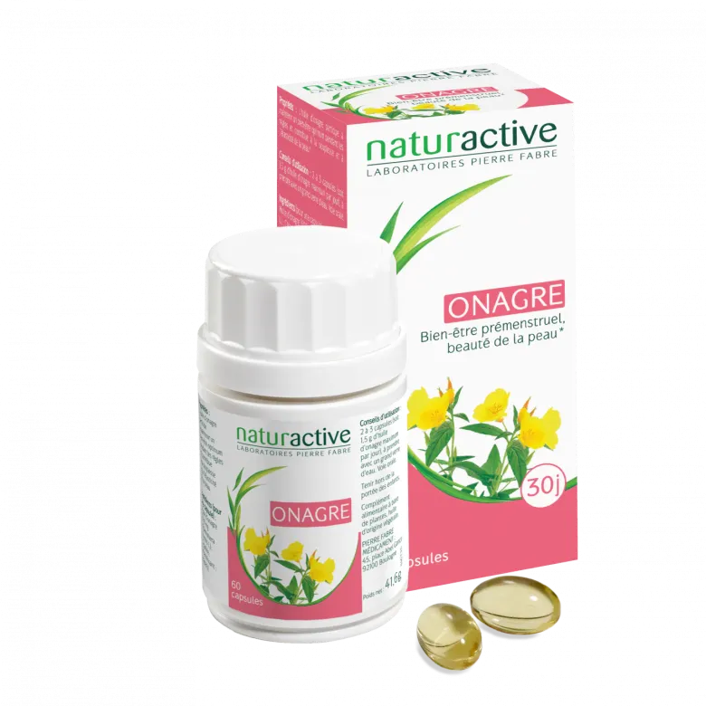 Elusanes Huile d'onagre Naturactive - boîte de 60 gélules