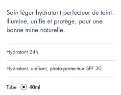 Emulsion Hydratante Teintée Légère Hydrance BB Lumière Avène - Tube de 40 ml