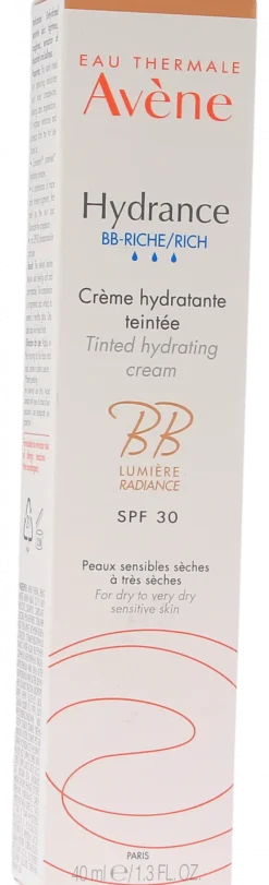 Emulsion Hydratante Teintée Riche Hydrance BB Lumière Avène - Tube de 40 ml