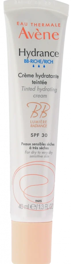 Emulsion Hydratante Teintée Riche Hydrance BB Lumière Avène - Tube de 40 ml