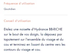 Emulsion Hydratante Teintée Riche Hydrance BB Lumière Avène - Tube de 40 ml