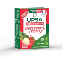 Energie Booster Effet coup de fouet arôme citron-maté Upsa - boite de 20 comprimés effervescents