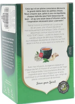 Energie du thé vert BIO Yogi Tea - boite de 17 sachets