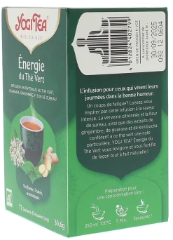 Energie du thé vert BIO Yogi Tea - boite de 17 sachets