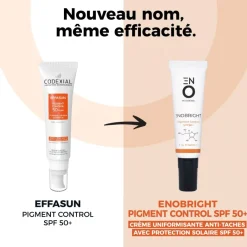 Enobright Pigment Control SPF50+ Crème uniformisante anti-taches ENO laboratoire Codexial - tube de 30 ml