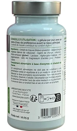 5 enzymes digestives Biocyte - pot de 30 gélules