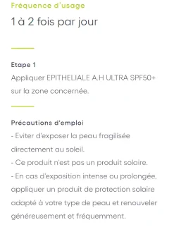 Epitheliale A.H Ultra Crème réparatrice protectrice SPF50+ A-derma - tube de 40 ml