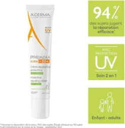 Epitheliale A.H Ultra Crème réparatrice protectrice SPF50+ A-derma - tube de 40 ml