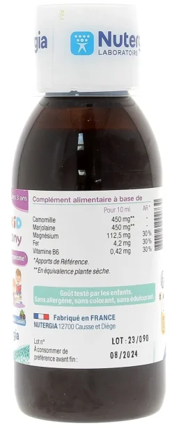 Ergykid Harmony bien-être de l'organisme Nutergia - flacon de 150ml