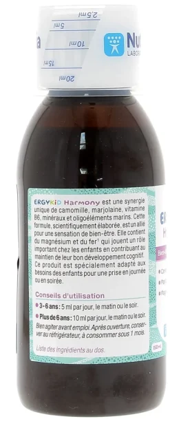 Ergykid Harmony bien-être de l'organisme Nutergia - flacon de 150ml
