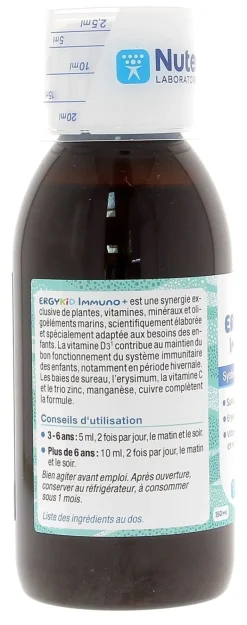 Ergykid Immuno+ système immunitaire Nutergia - flacon de 150ml