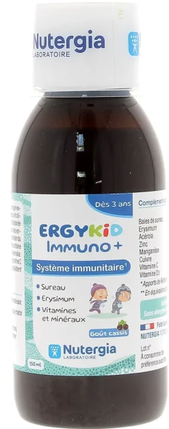 Ergykid Immuno+ système immunitaire Nutergia - flacon de 150ml