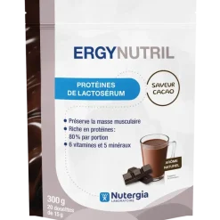 Ergynutril Protéines de lactosérum cacao Nutergia - sachet de 300g