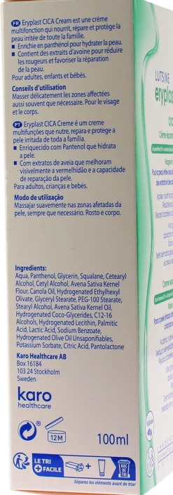 Eryplast Cica crème réparatrice Lutsine - tube de 100ml