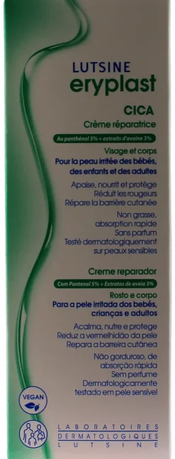 Eryplast Cica crème réparatrice Lutsine - tube de 100ml