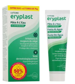Eryplast pâte à l'eau à l'oxyde de zinc Lutsine – 2 tubes 75 g