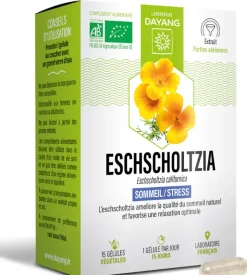 Eschscholtzia sommeil et stress Dayang - boite de 30 gélules