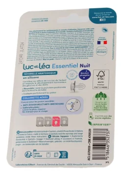 Essentiel nuit confort sucettes anatomiques 6/18mois Luc et Léa - lot de 2 sucettes