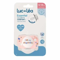 Essentiel sucette collerette confort+ 6/18 mois Luc et Léa - une sucette
