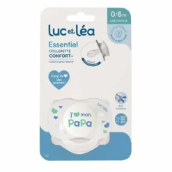 Essentiel sucette collerette confort+ 0/6 mois Luc et Léa - une sucette