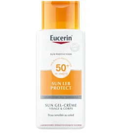 Eucerin Sun Leb Protect crème-gel visage et corps SPF 50+ - tube de 150 ml