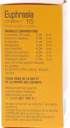 Euphrasia complexe n°115 Lehning - flacon compte-gouttes de 30ml