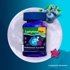 EuphytoseNuit® Gomme Myrtille Sommeil Mélatonine 30 Gommes