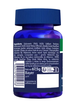 EuphytoseNuit® Gommes Pomme 1mg de Mélatonine pour un endormissement rapide - pot de 30 gommes
