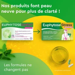 EuphytoseStress® Digestion - Stress et confort intestinal - Probiotiques, mélisse, vitamine B2 2x14 comprimés