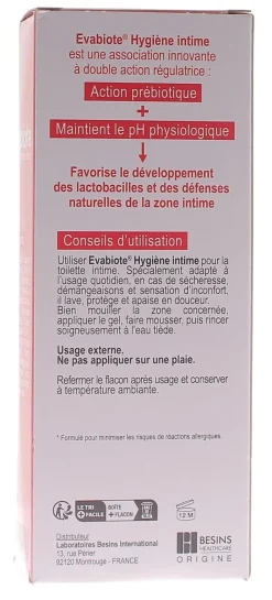 Evabiote Gel lavant hygiène intime Besins Healthcare