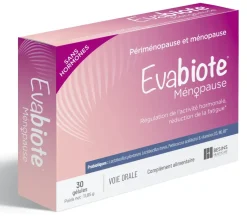 Evabiote ménopause sans hormones Besins Healthcare - boite de 30 gélules