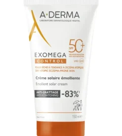 Exomega control crème solaire émolliente spf50+ A-Derma - tube de 150ml