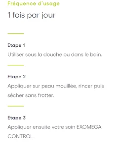 Exomega control gel moussant émollient anti-grattage A-Derma - flacon de 500ml